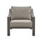 Armen Living Mongo 4 Piece Outdoor Patio Furniture Set in Dark Brown Aluminum with Cushions 840254332416 - alternate 2